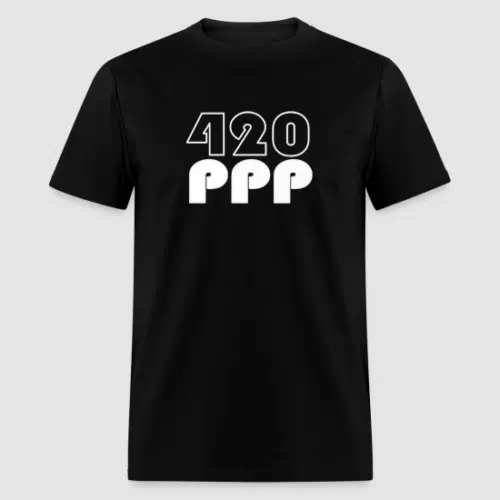 420 PPP BLACK TSHIRT cannabis weed