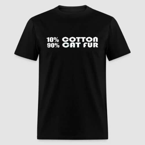 90% CAT FUR BLACK T-SHIRT